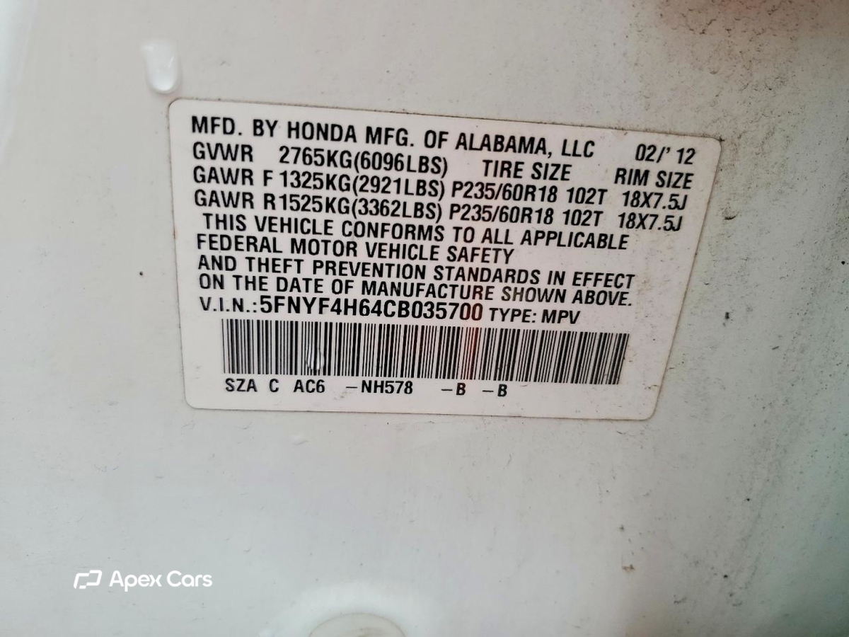 Honda Pilot 2012