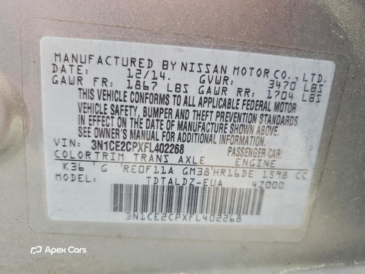 Nissan Versa 2015