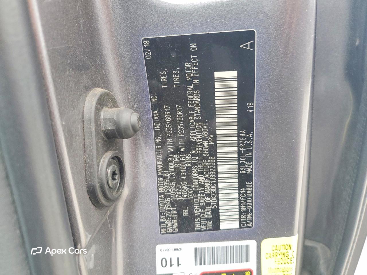 Toyota Sienna 2018