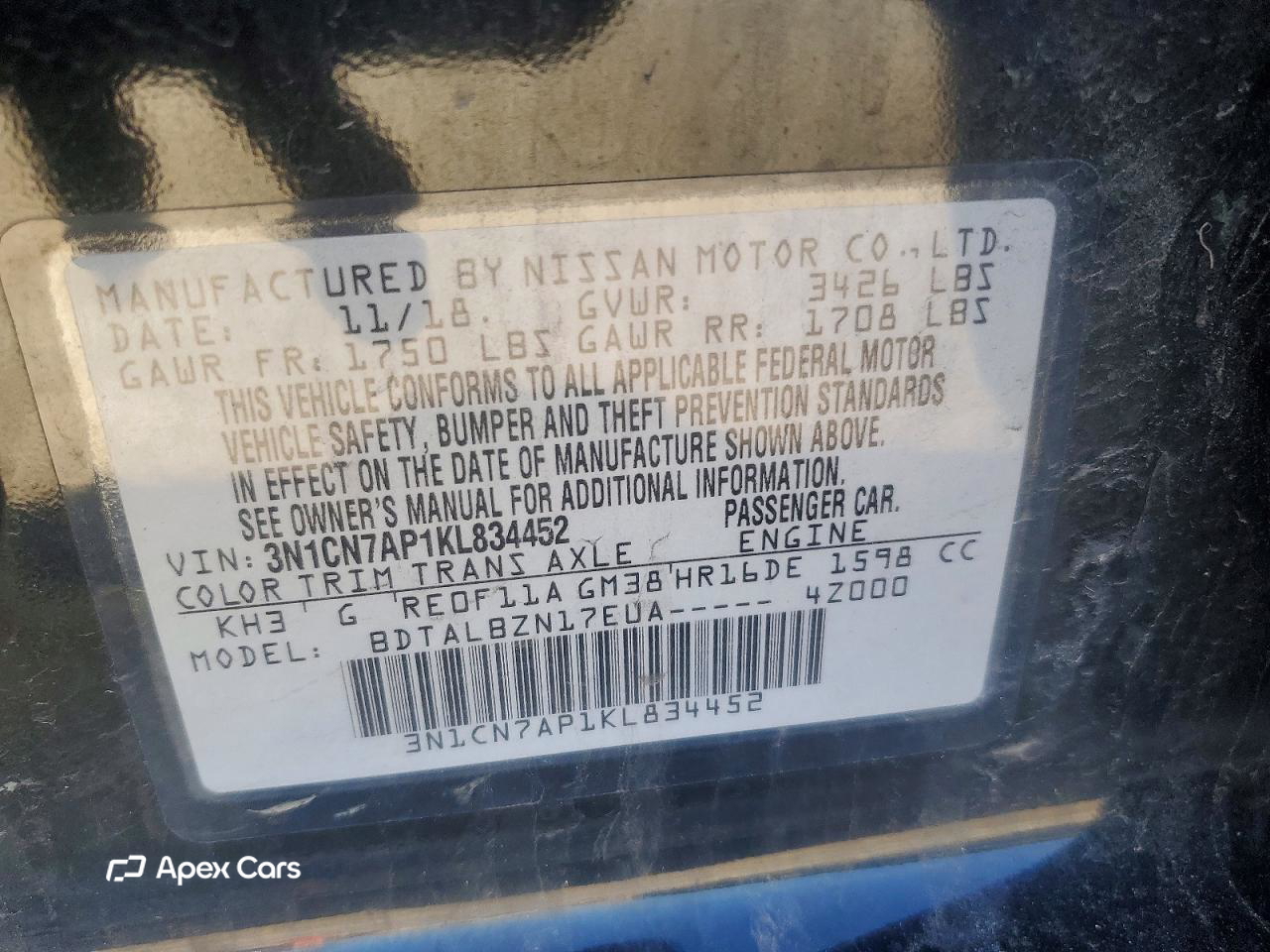Nissan Versa 2019