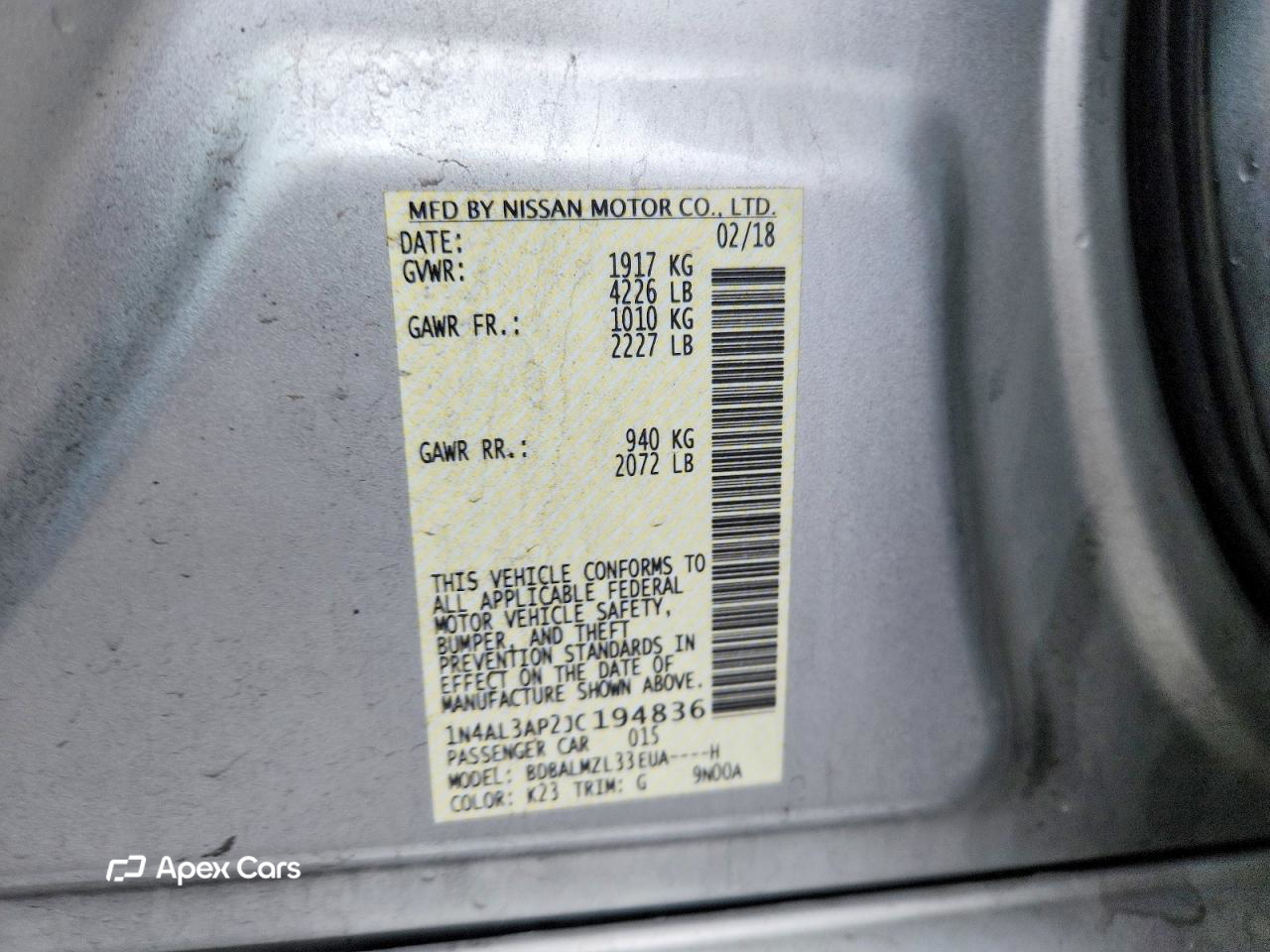 Nissan Altima 2018