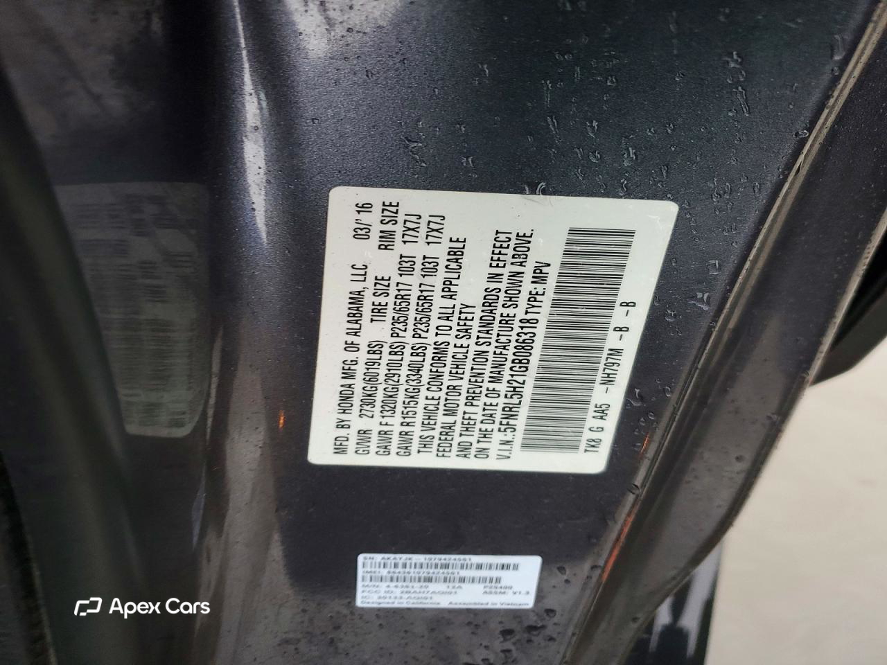 Honda Odyssey 2016