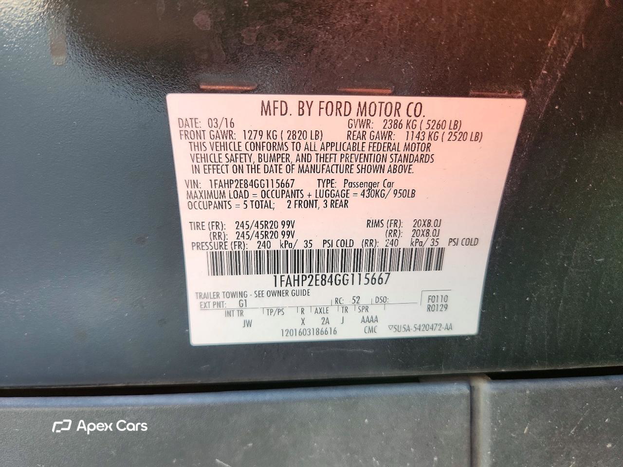 Ford Taurus 2016