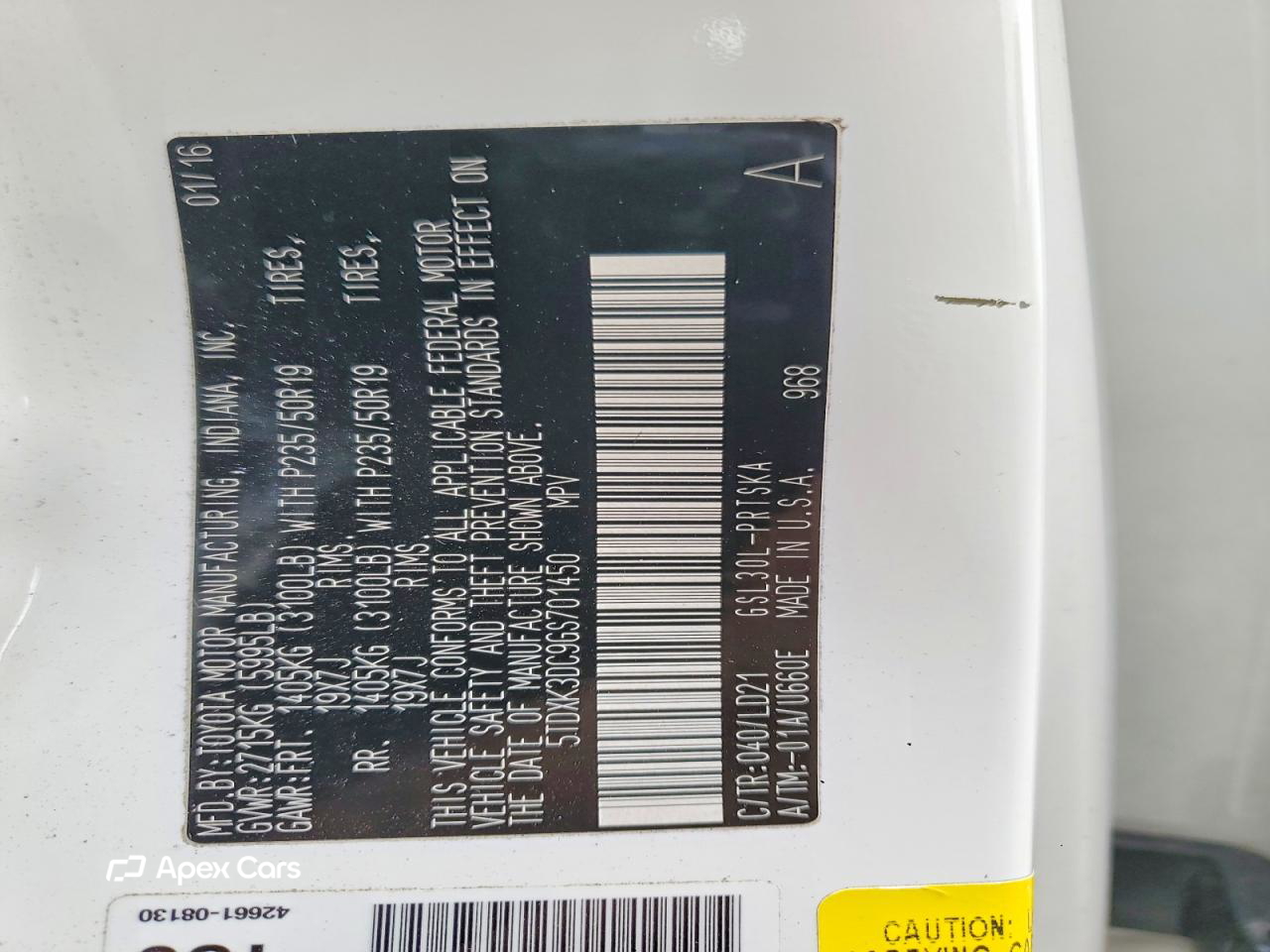 Toyota Sienna 2016