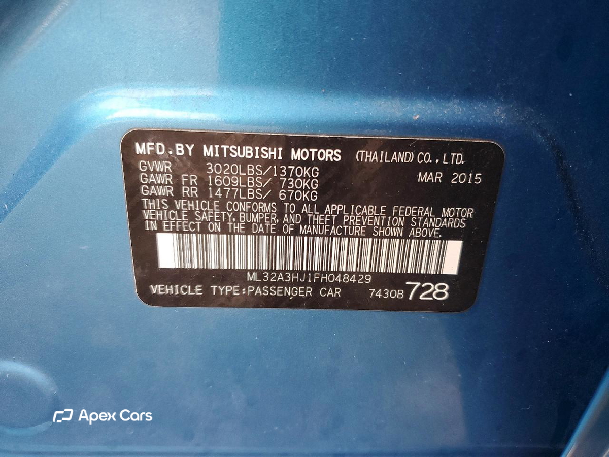 Mitsubishi Mirage 2015