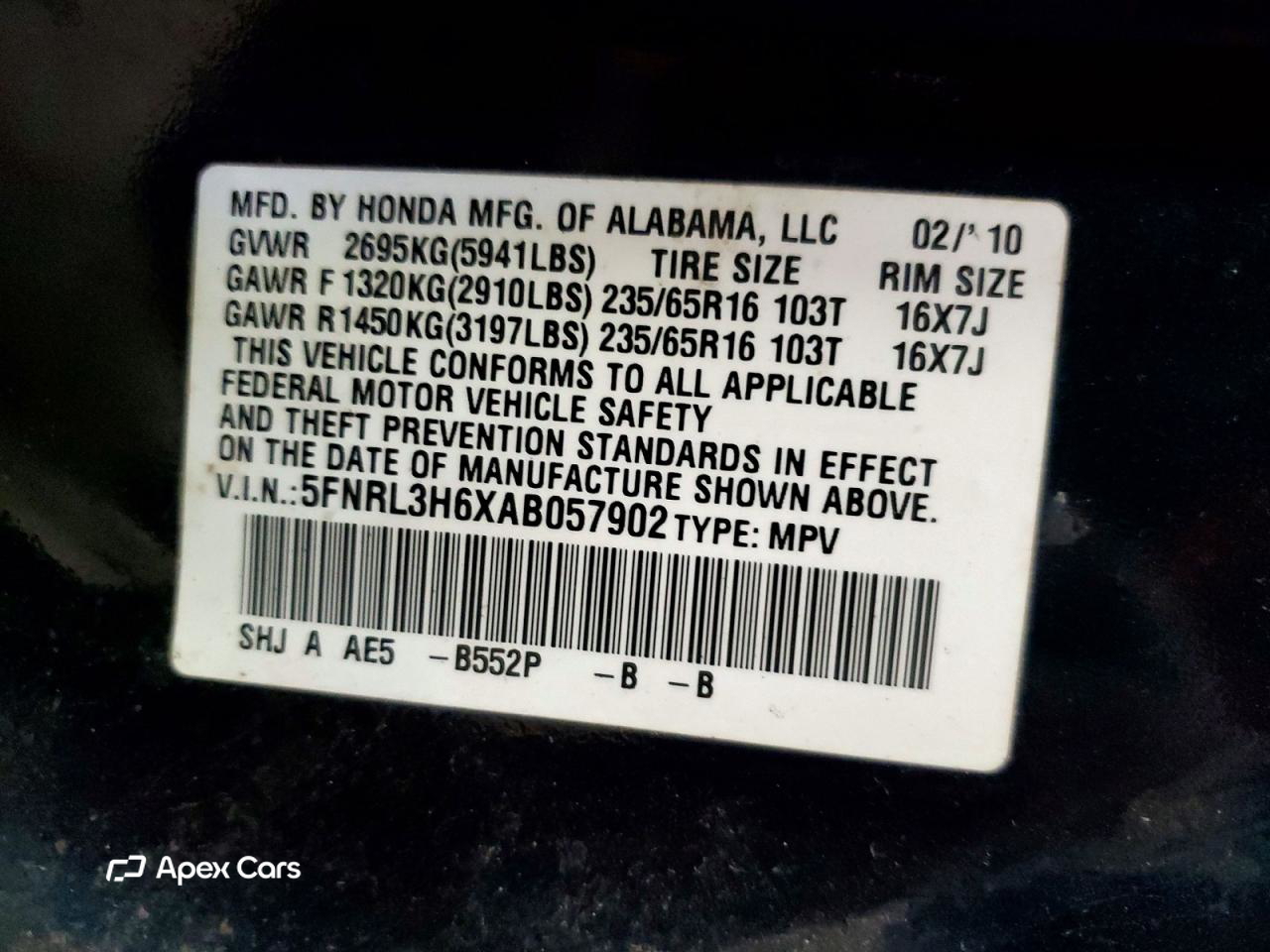 Honda Odyssey 2010