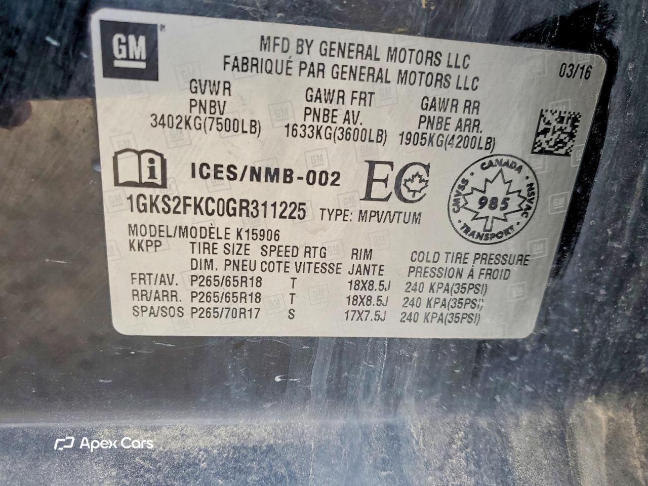 GMC Yukon 2016