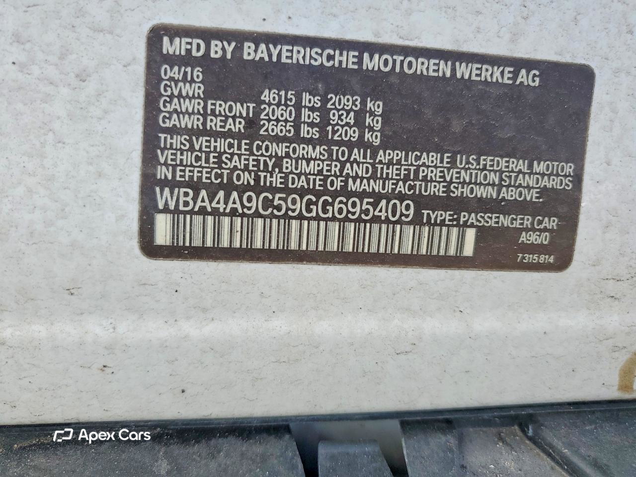 BMW Series 4 2016