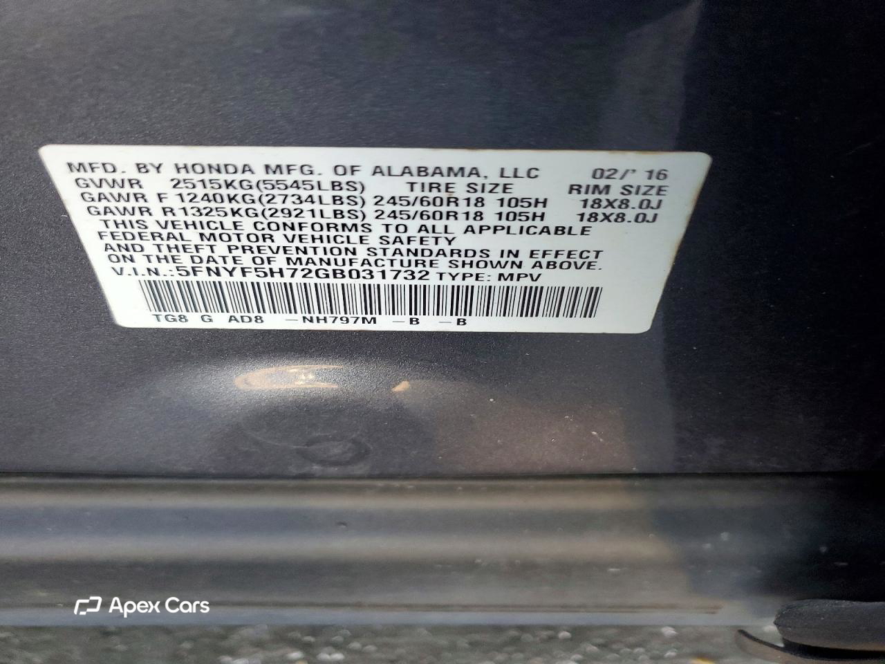 Honda Pilot 2016