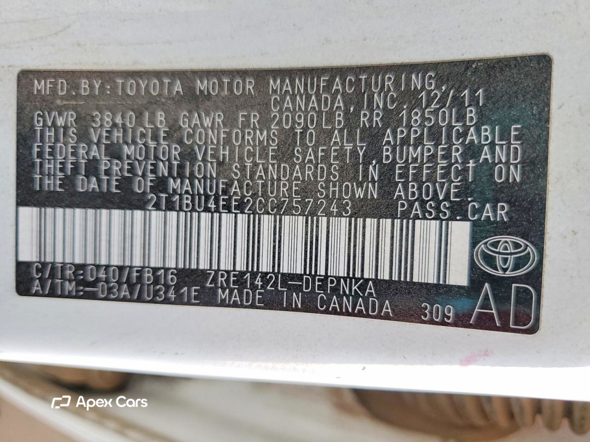 Toyota Corolla 2012