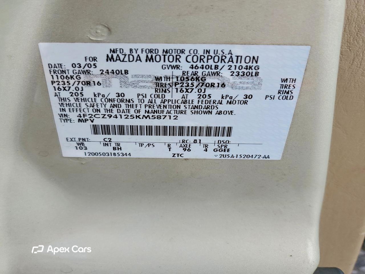Mazda Tribute 2005