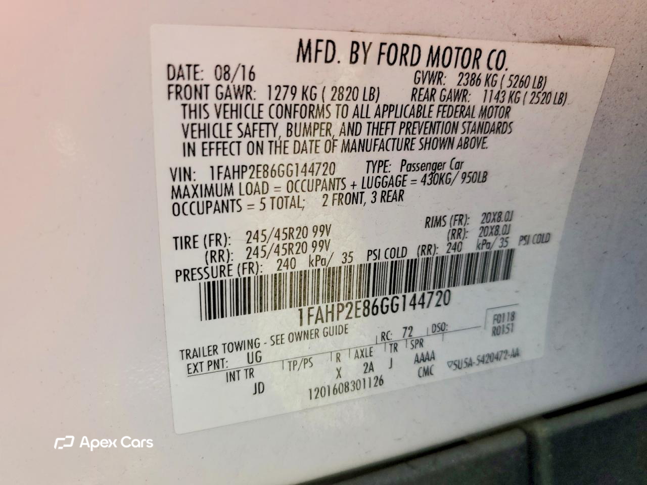 Ford Taurus 2016
