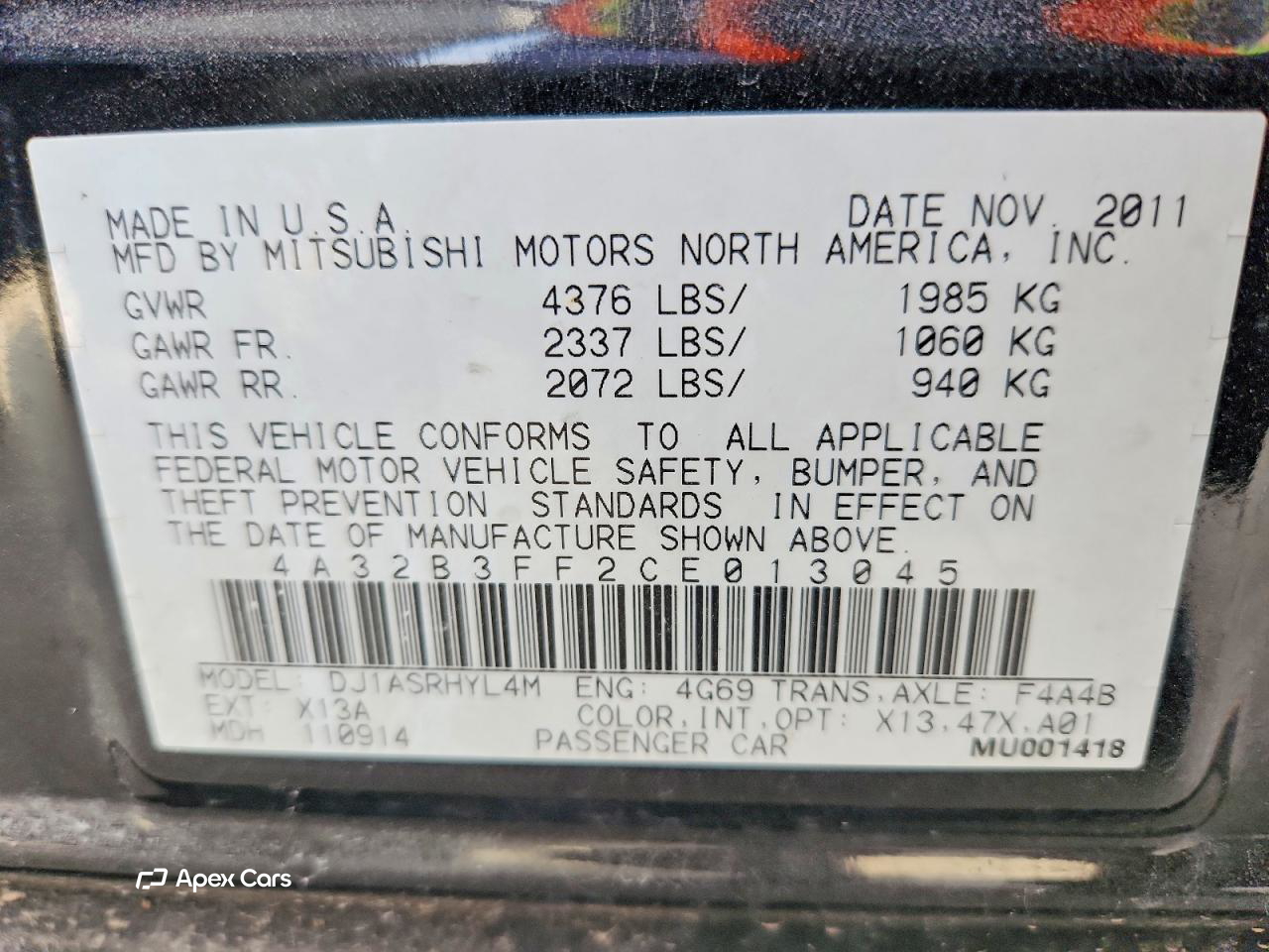 Mitsubishi Galant 2012