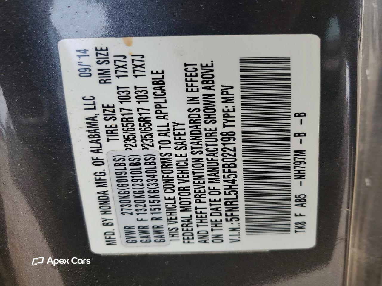Honda Odyssey 2015