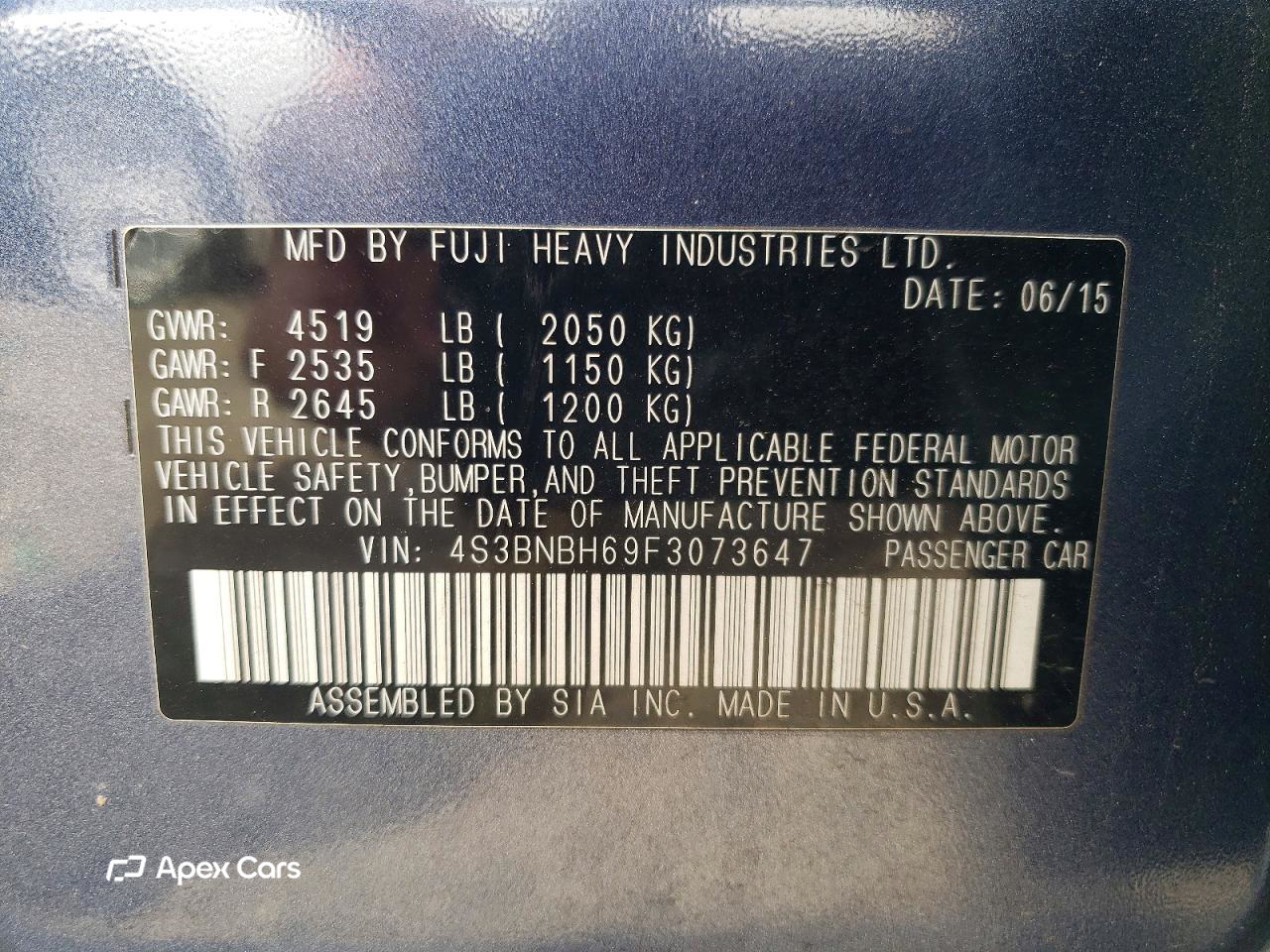 Subaru Legacy 2015