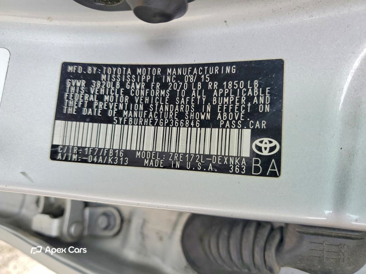 Toyota Corolla 2016