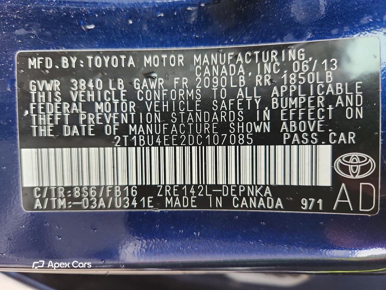 Toyota Corolla 2013