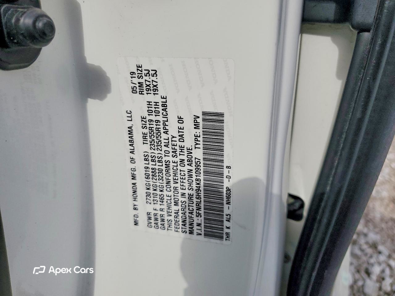 Honda Odyssey 2019