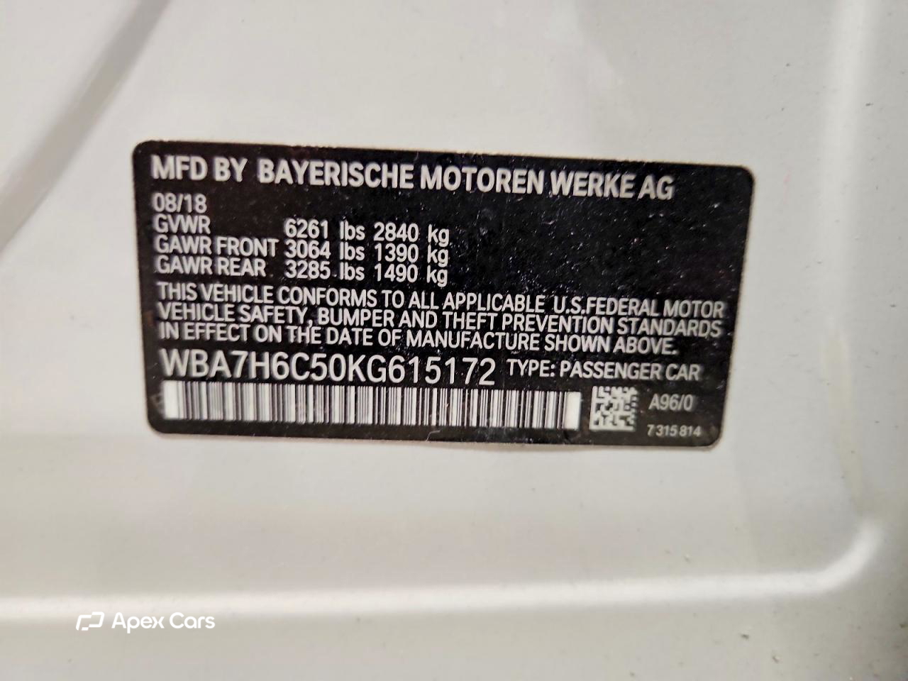BMW Series 7 2019