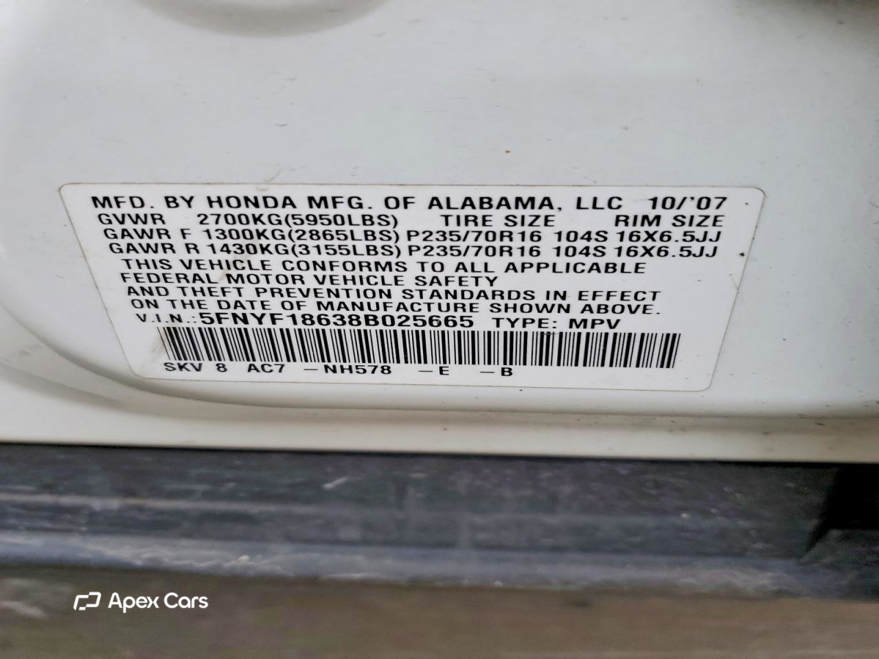 Honda Pilot 2008