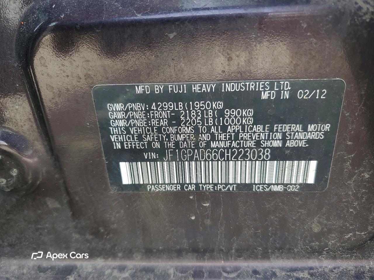 Subaru Impreza 2012