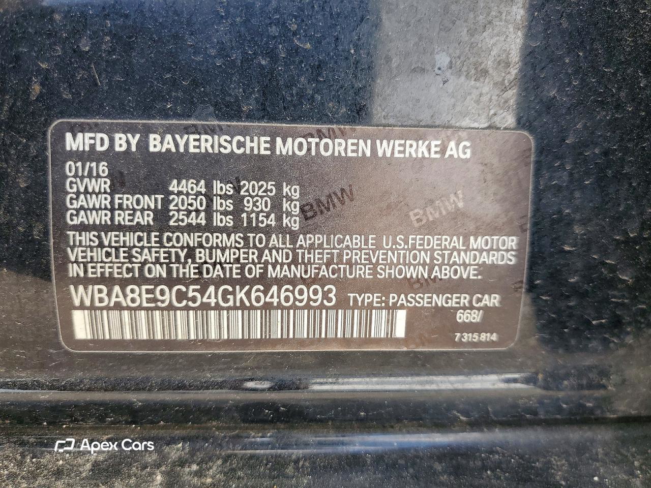 BMW Series 3 2016