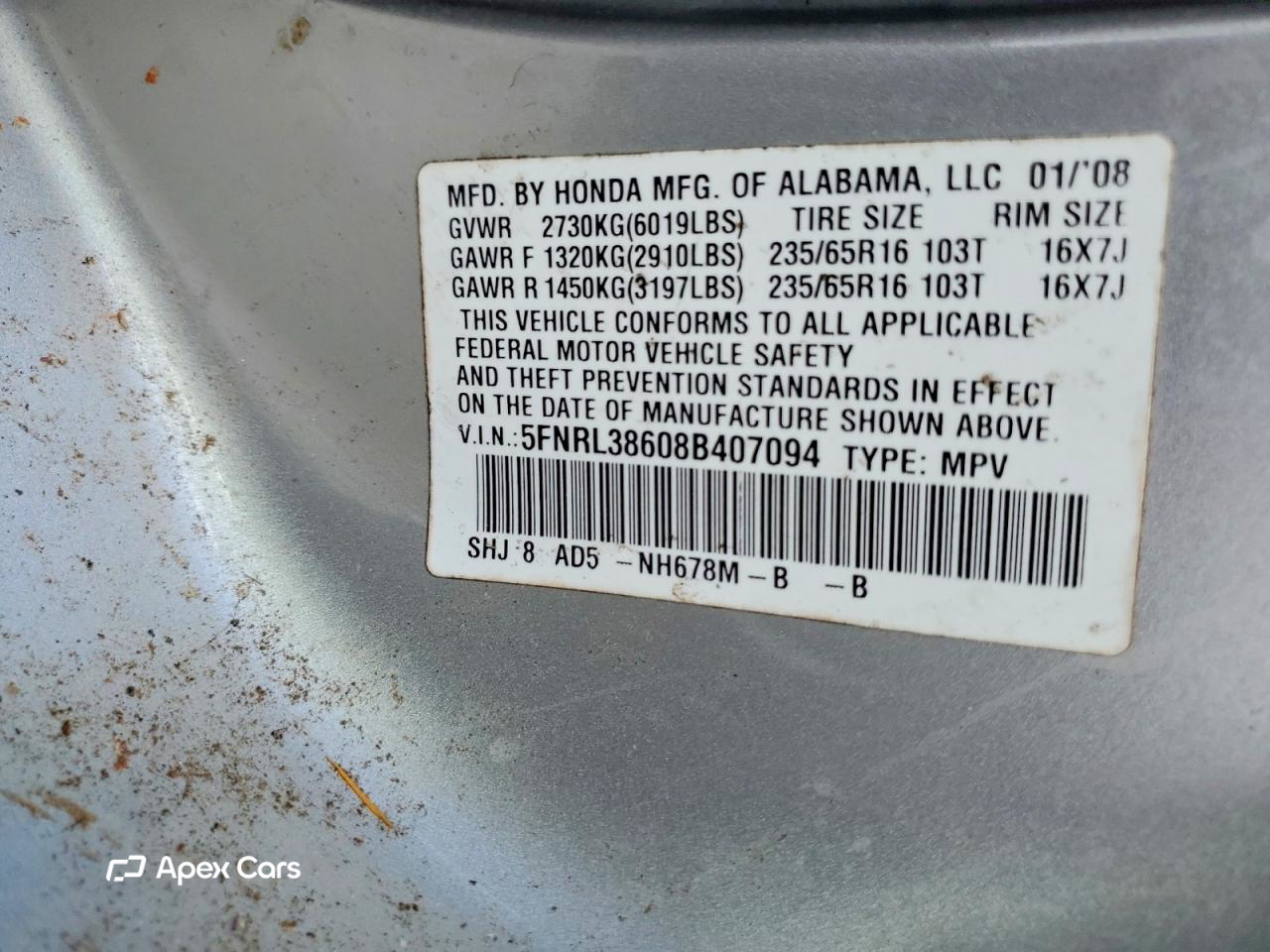 Honda Odyssey 2008