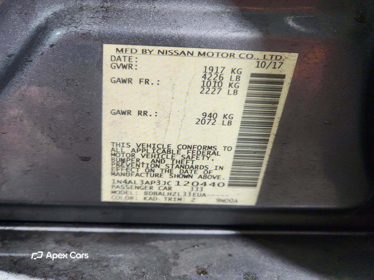 Nissan Altima 2018