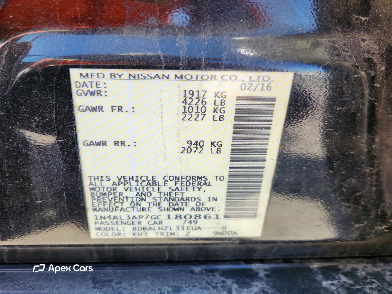 Nissan Altima 2016
