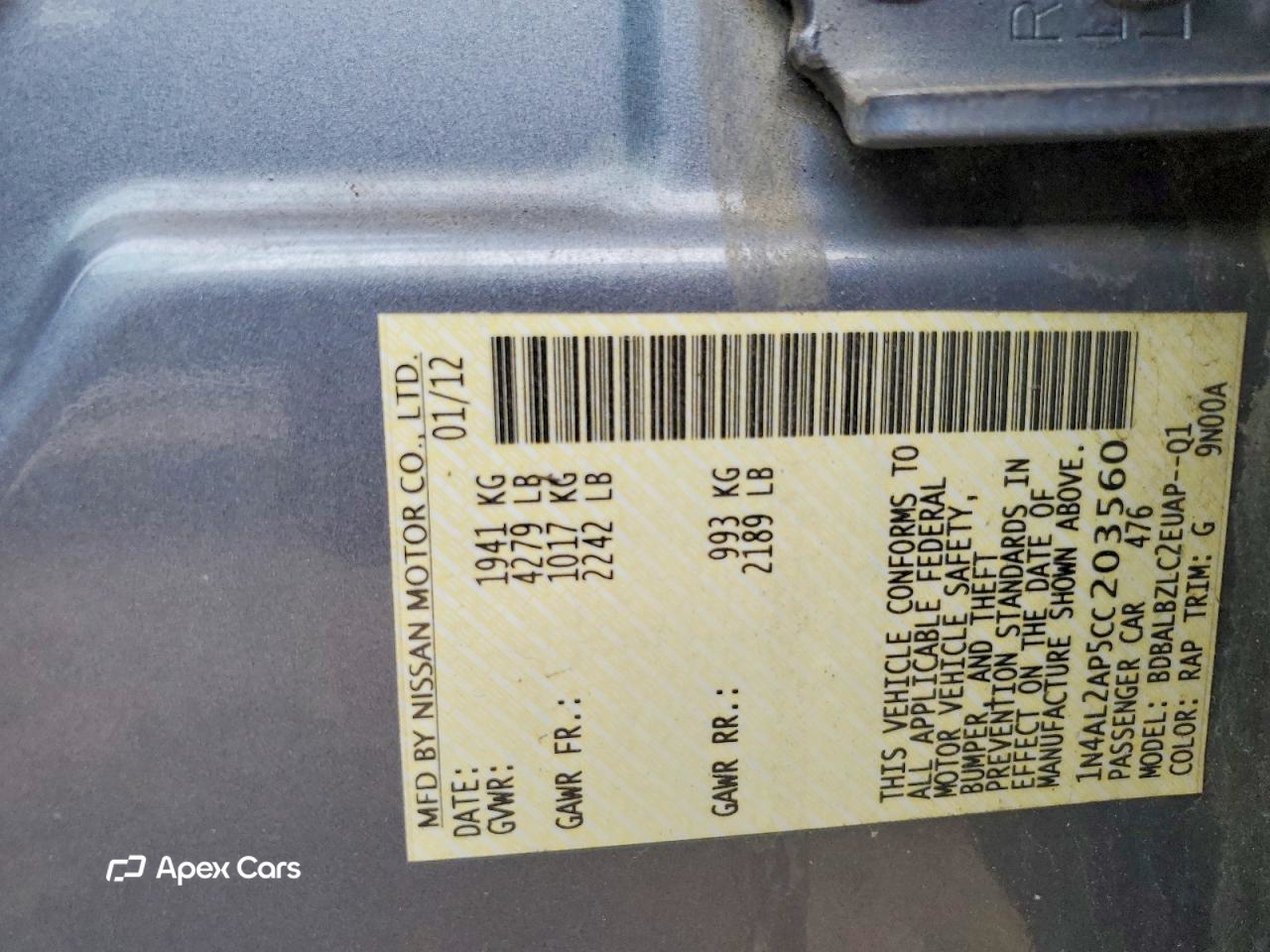 Nissan Altima 2012