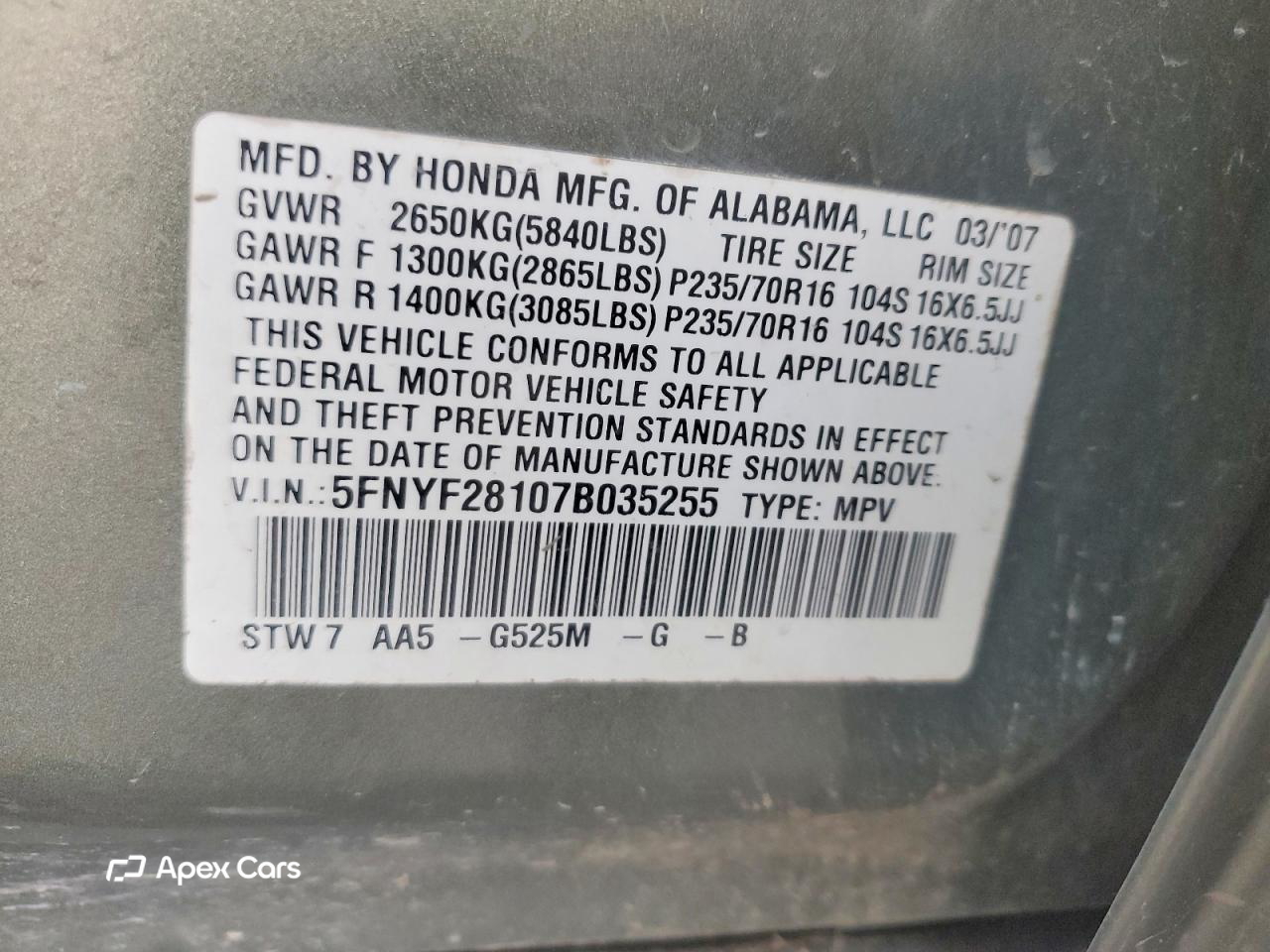 Honda Pilot 2007