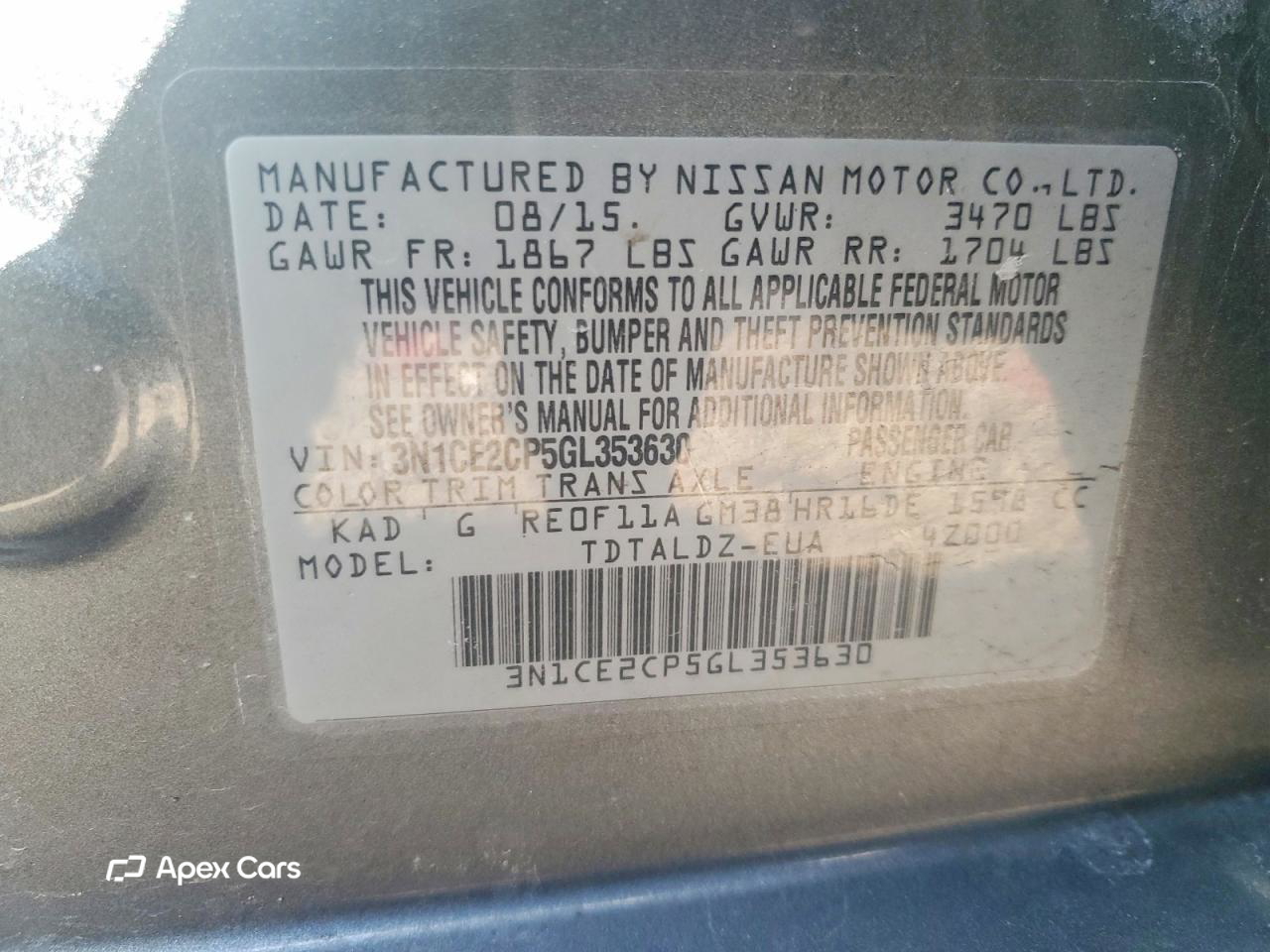 Nissan Versa 2016