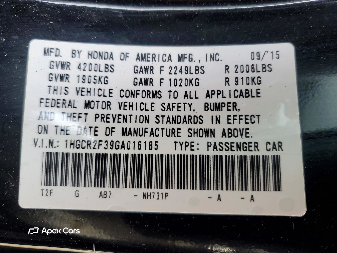 Honda Accord 2016