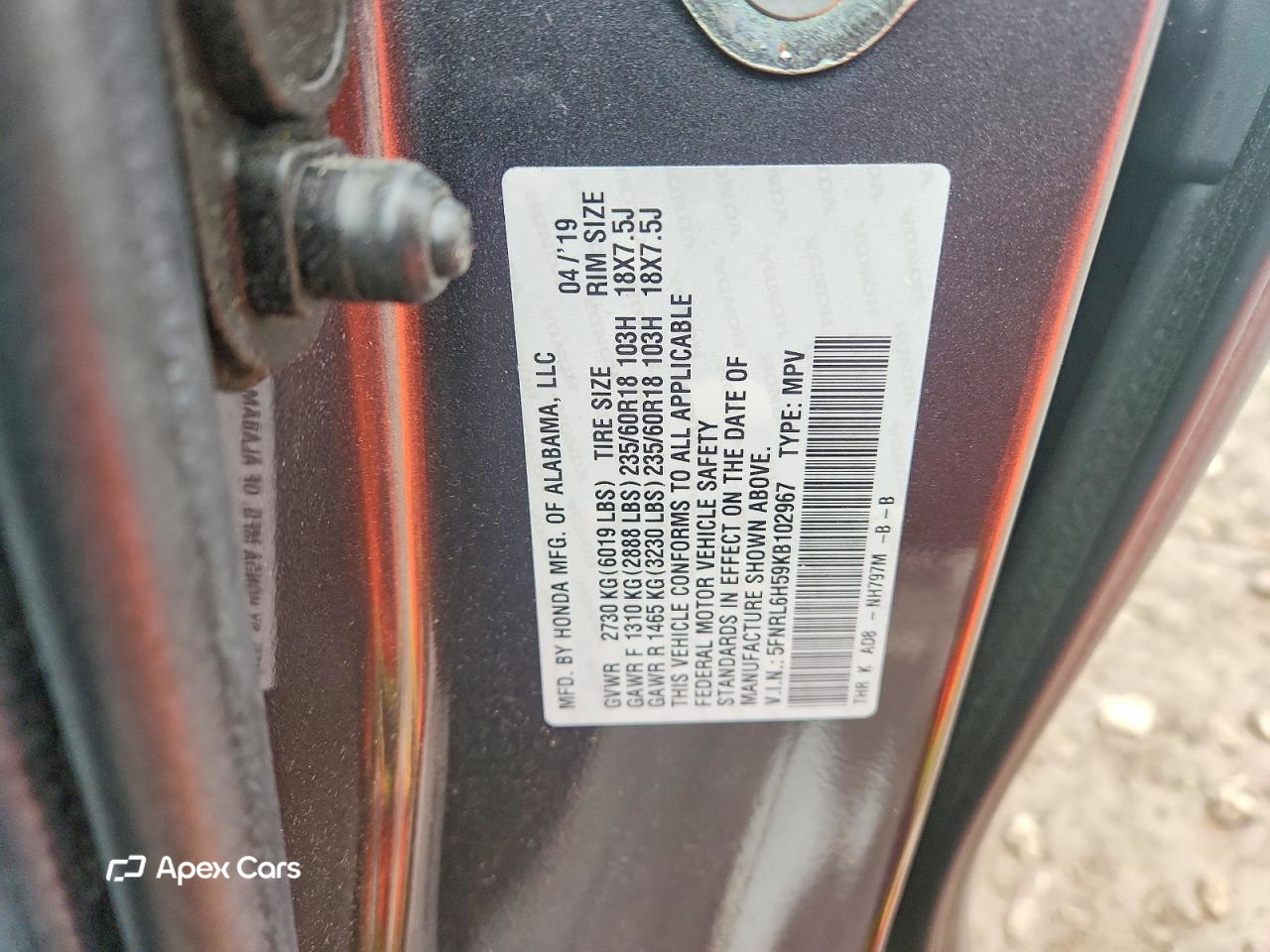 Honda Odyssey 2019