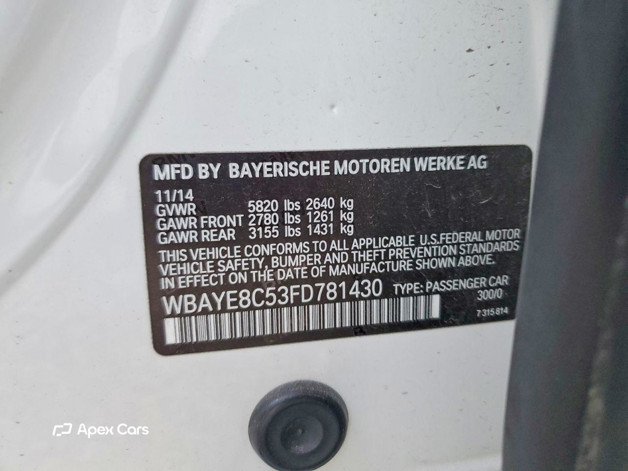 BMW Series 7 2015