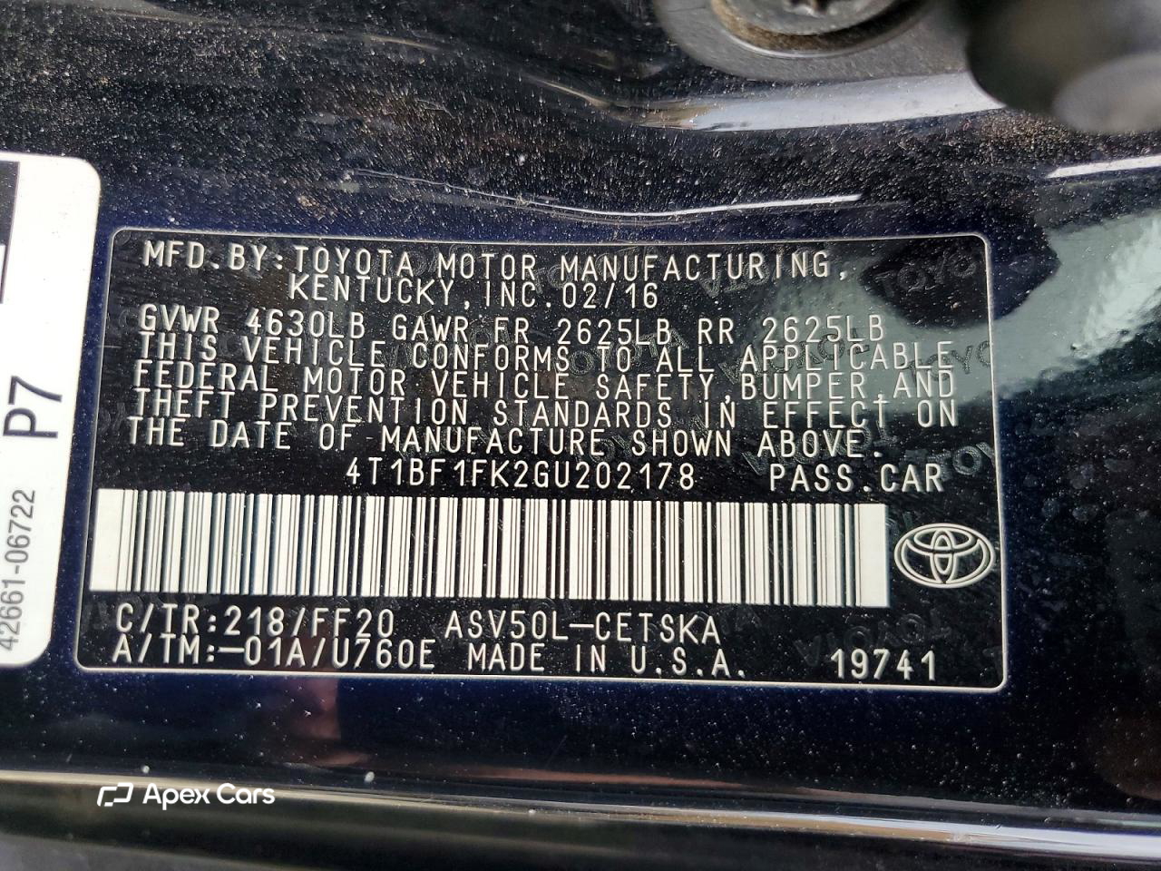 Toyota Camry 2016