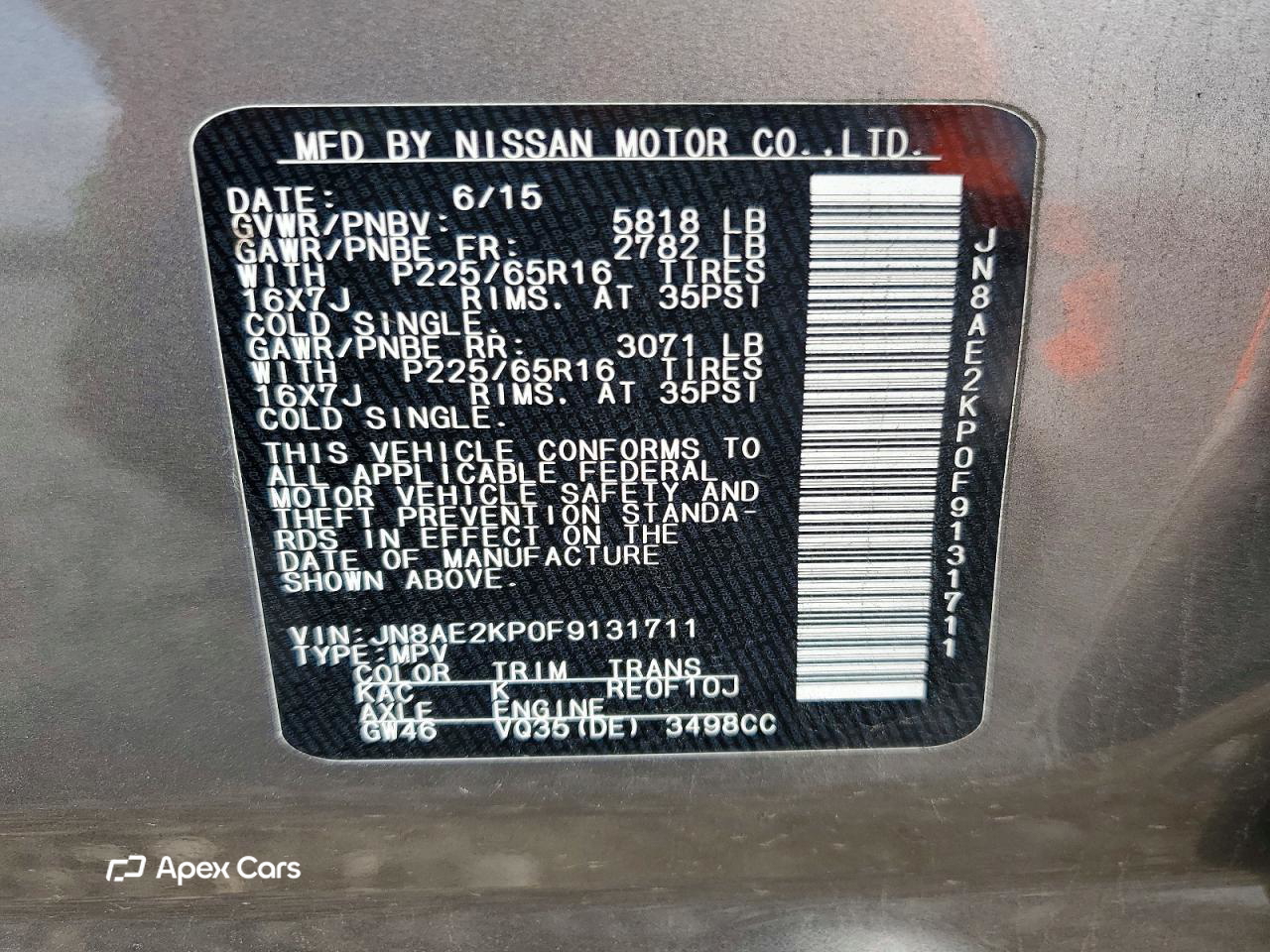 Nissan Quest 2015