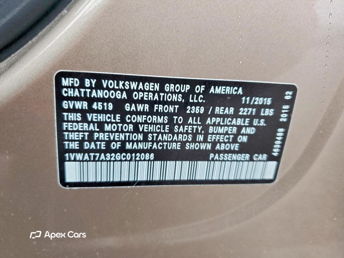 Volkswagen Passat 2016