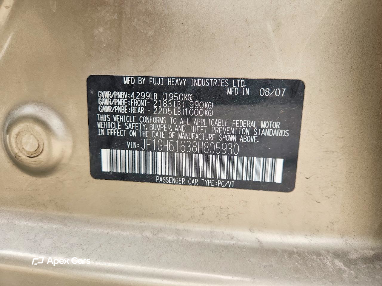Subaru Impreza 2008
