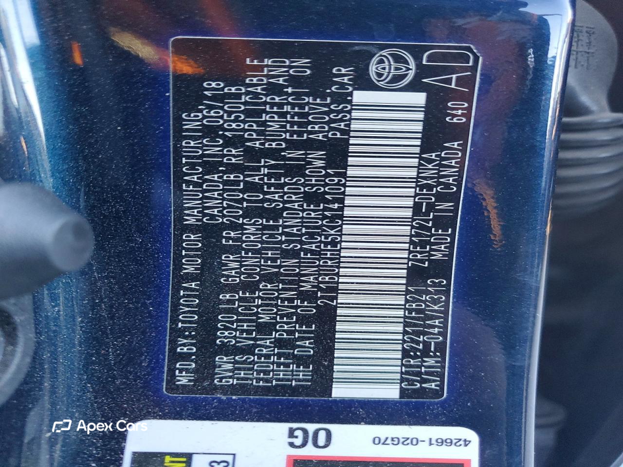Toyota Corolla 2019