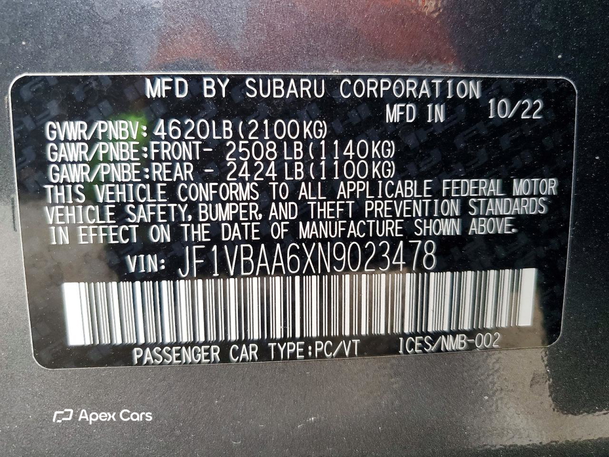 Subaru WRX 2022