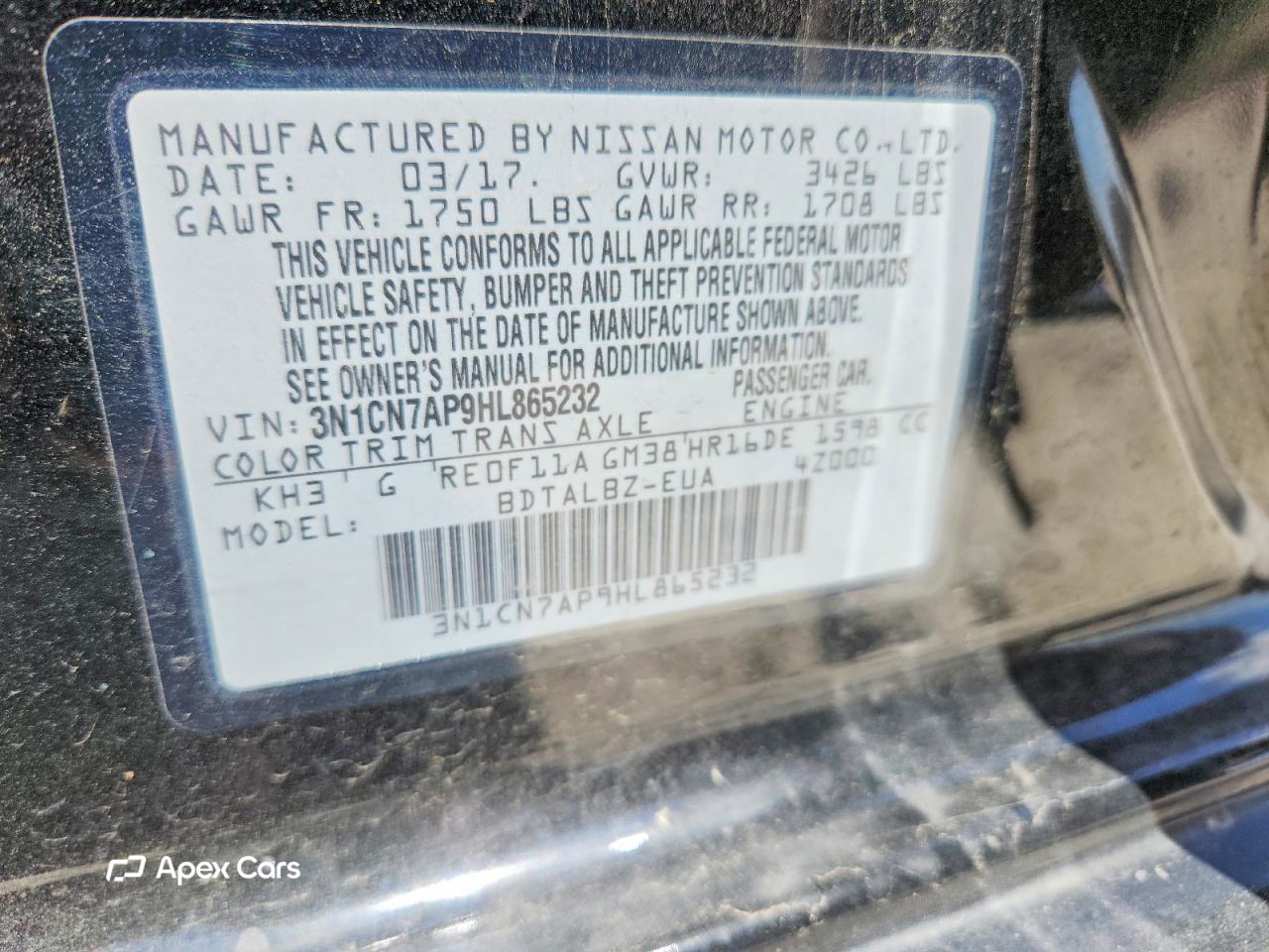 Nissan Versa 2017