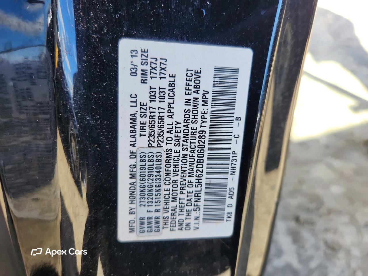 Honda Odyssey 2013
