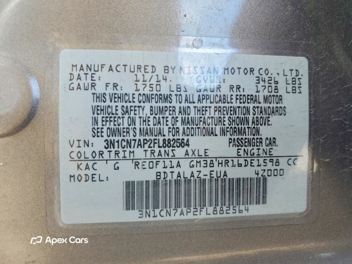 Nissan Versa 2015
