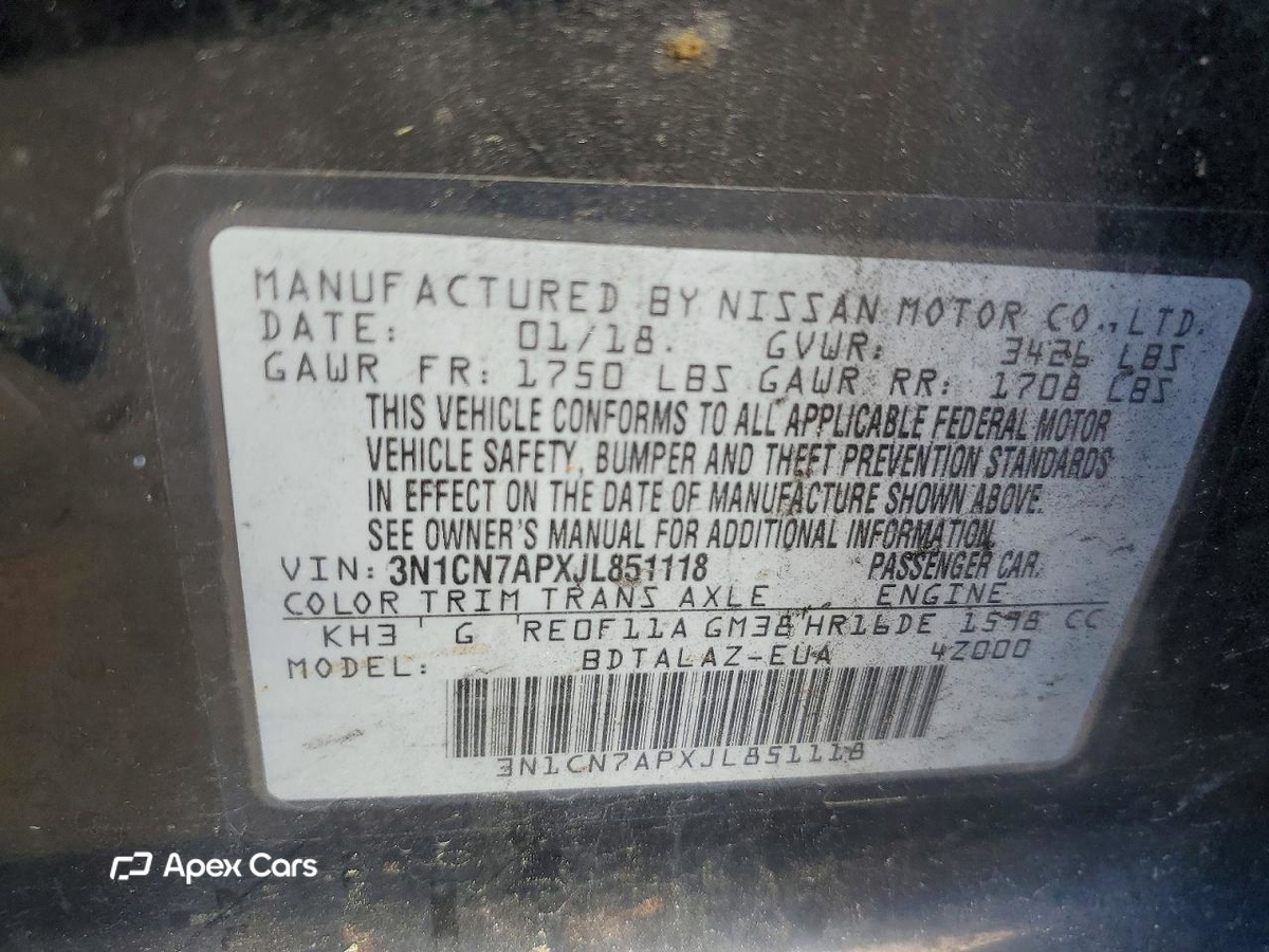 Nissan Versa 2018