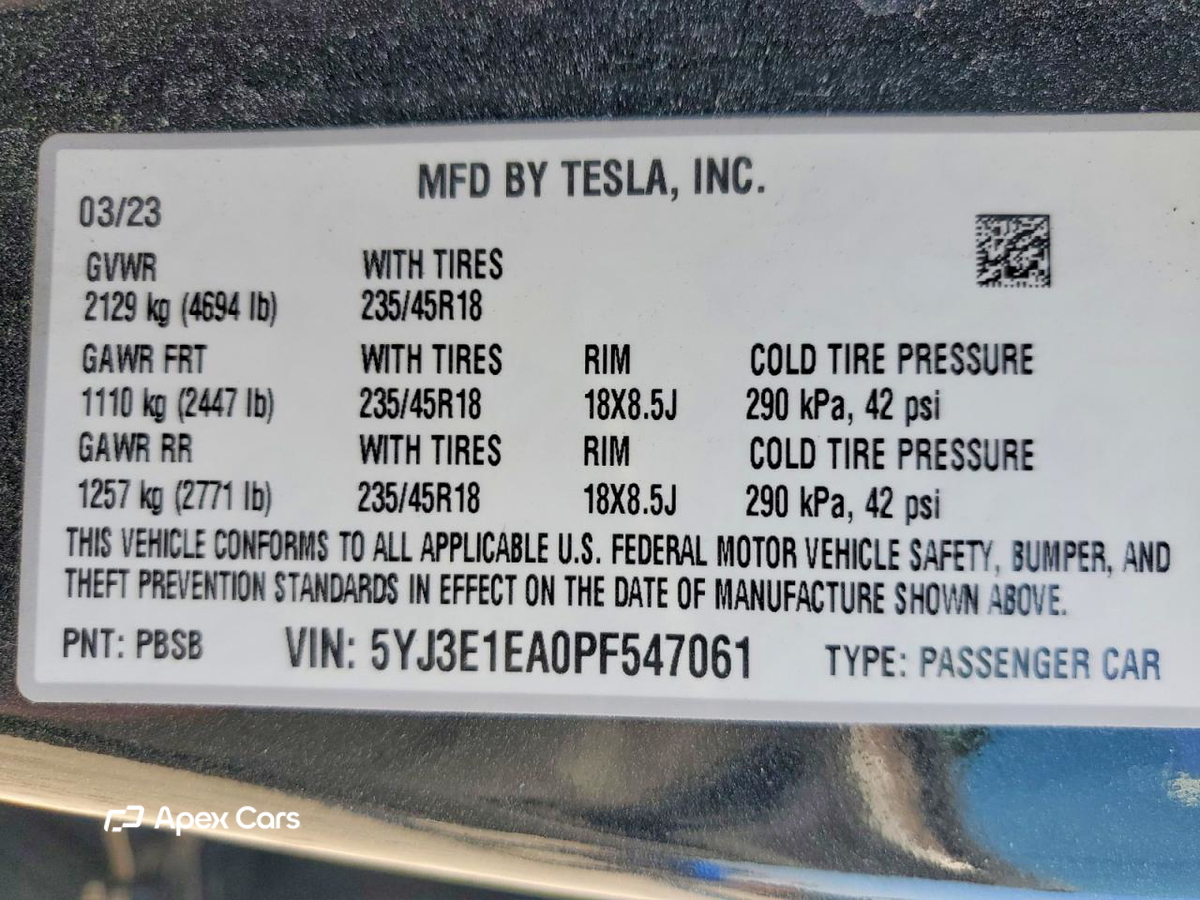 Tesla Model 3 2023