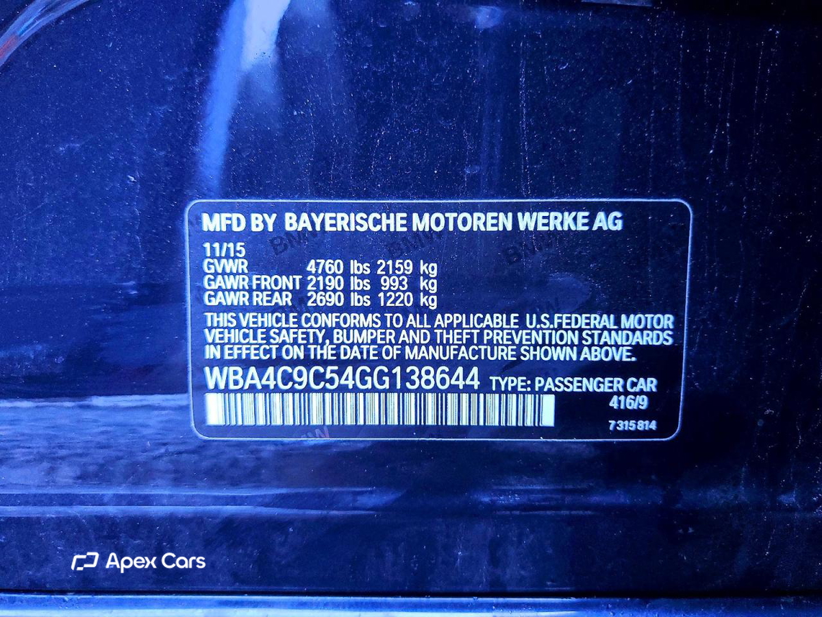 BMW Series 4 2016