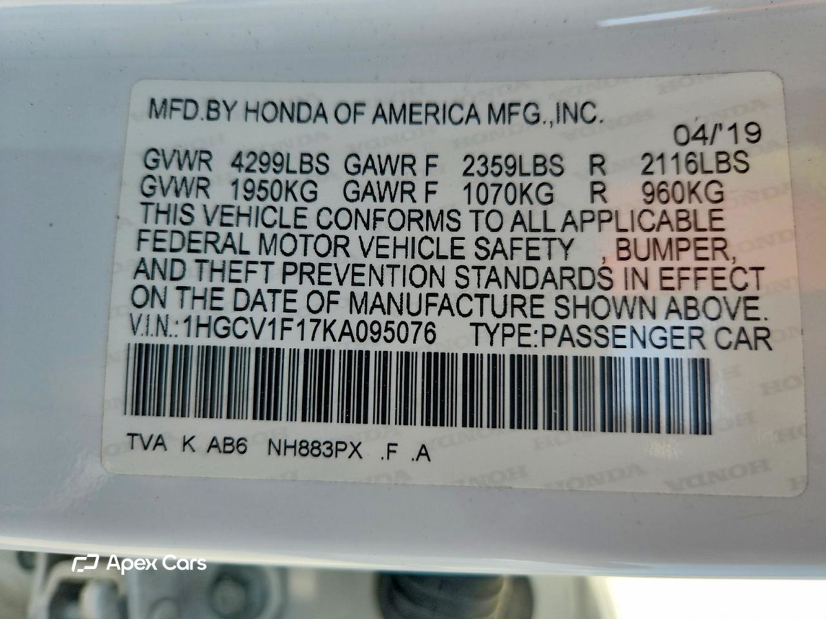 Honda Accord 2019