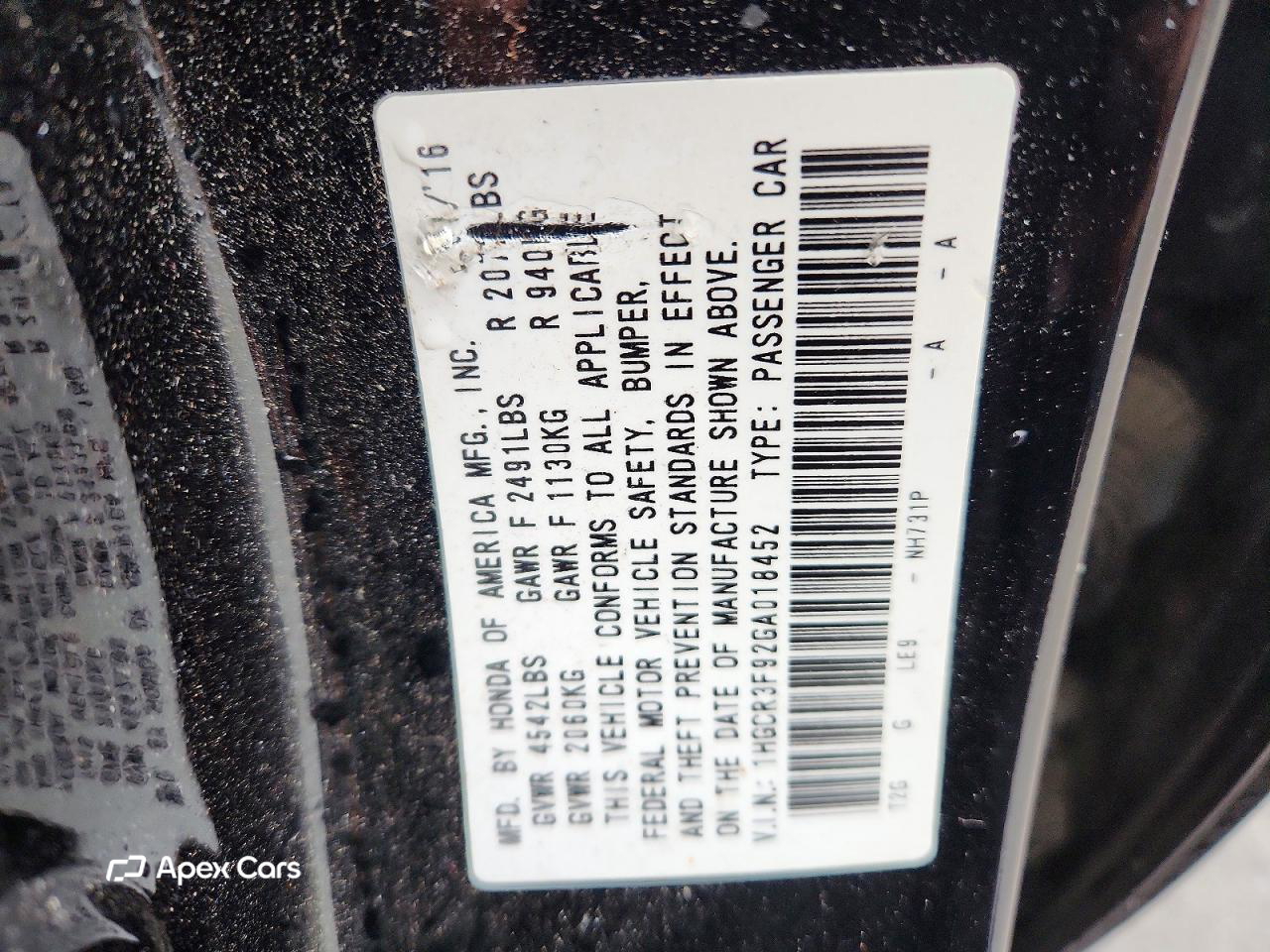 Honda Accord 2016