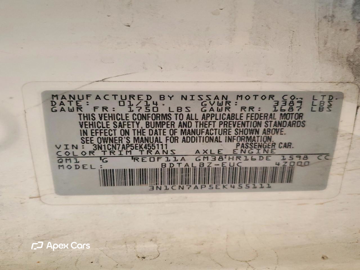 Nissan Versa 2014